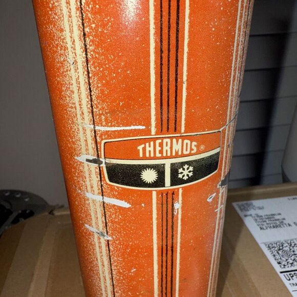 Vintage 1969 King Seeley Thermos Red Stripes No 2210 - Picture 7 of 8